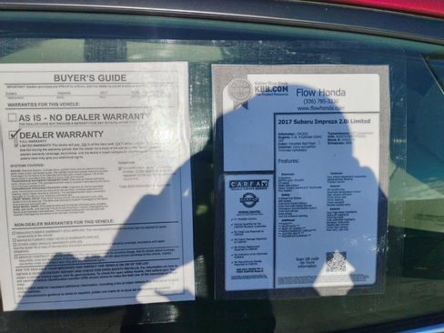 Used 2017 Subaru Impreza 2.0i Limited w/ Moonroof/BSD & Rcta/Eyesight image 36