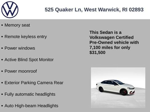 Certified 2025 Volkswagen Jetta GLI Autobahn w/ GLI Black Package image 13