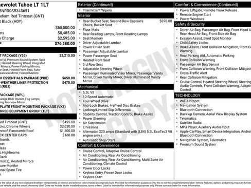 Used 2025 Chevrolet Tahoe LT w/ Comfort Package AWD/4WD image 2