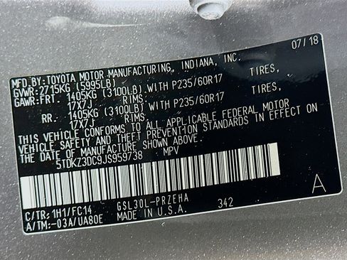 Used 2018 Toyota Sienna LE FWD image 12