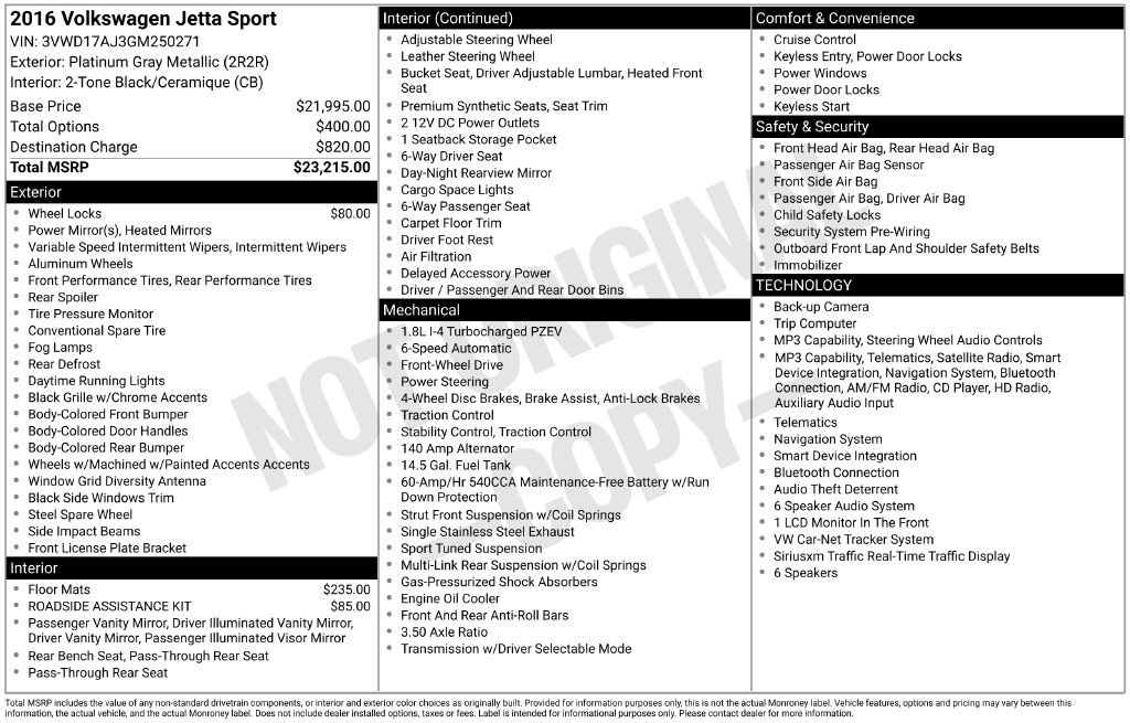 Used 2016 Volkswagen Jetta Sport FWD image 2