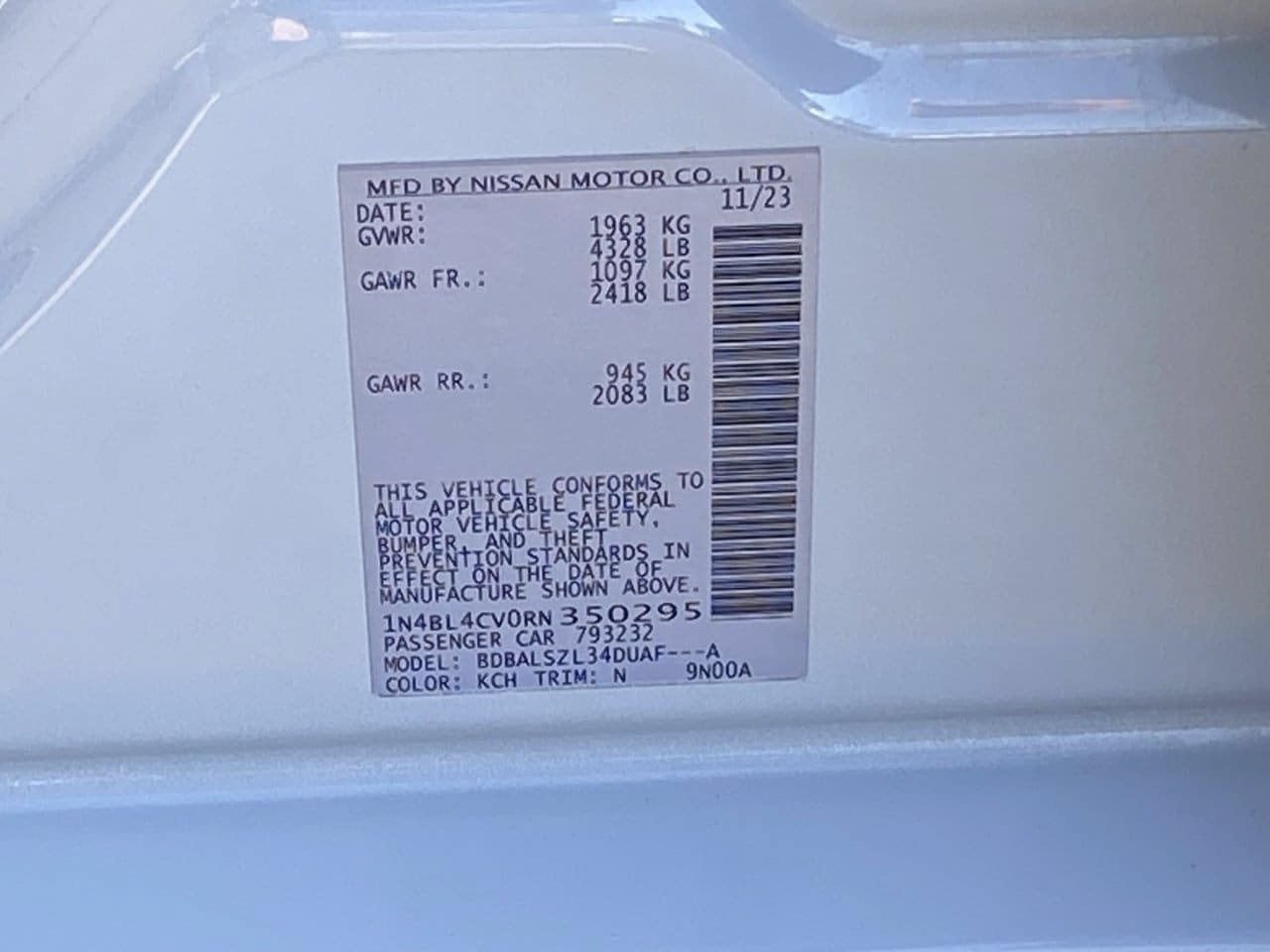 Certified 2024 Nissan Altima 2.5 SR w/ SR Premium Package FWD image 35