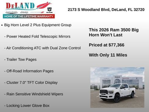 New 2026 RAM 3500 Big Horn AWD/4WD image 12