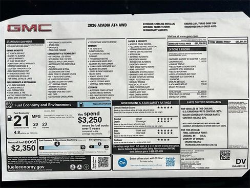 New 2026 GMC Acadia AT4 w/ Luxury Package image 21