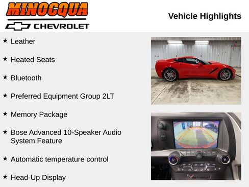 Certified 2016 Chevrolet Corvette Stingray Coupe w/ 2LT Preferred Equipment Group RWD image 6