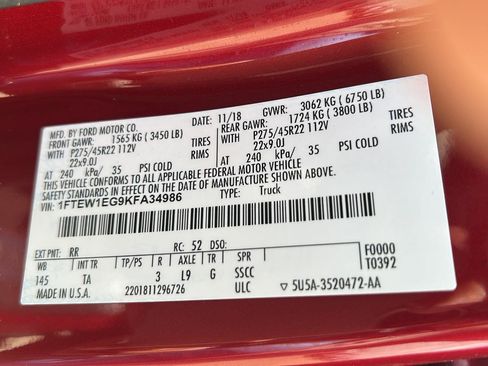 Used 2019 Ford F150 Limited w/ Trailer Tow Package AWD/4WD image 48