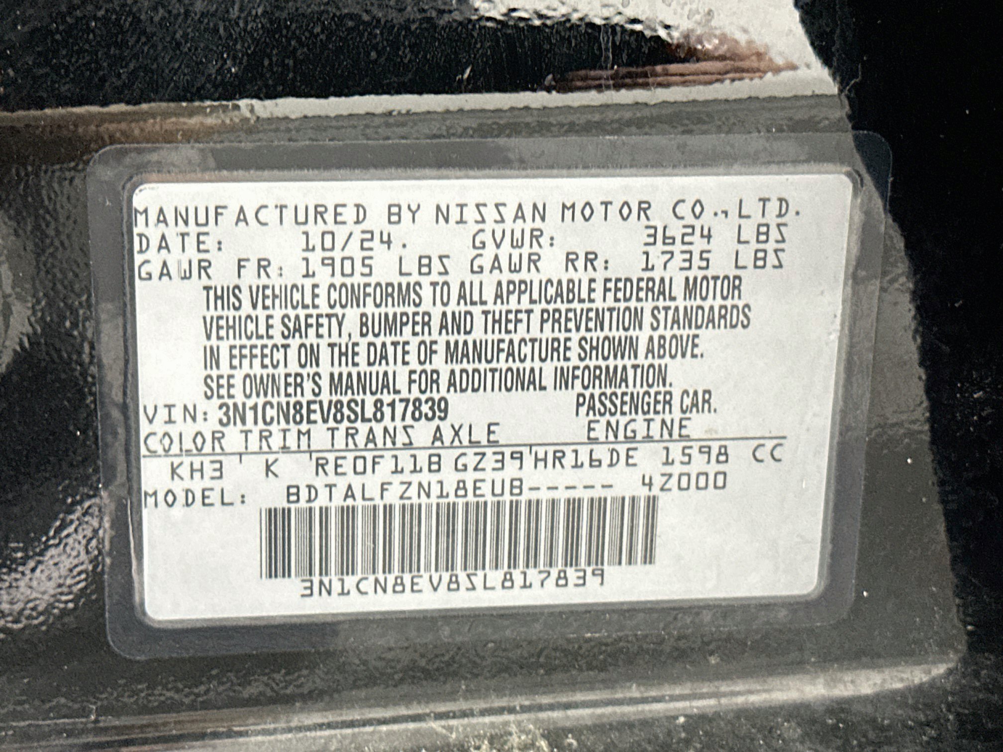 Used 2025 Nissan Versa SV FWD image 12