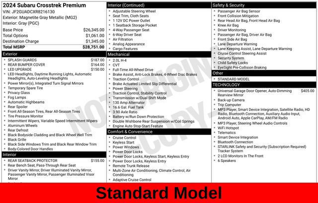 Used 2024 Subaru Crosstrek 2.0i Premium AWD/4WD image 9