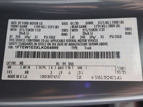 Used 2020 Ford F150 Lariat w/ Equipment Group 502A Luxury AWD/4WD image 58