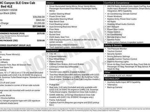 Used 2019 GMC Canyon SLE w/ SLE Convenience Package AWD/4WD image 3