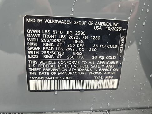 New 2026 Volkswagen Atlas SE FWD image 35