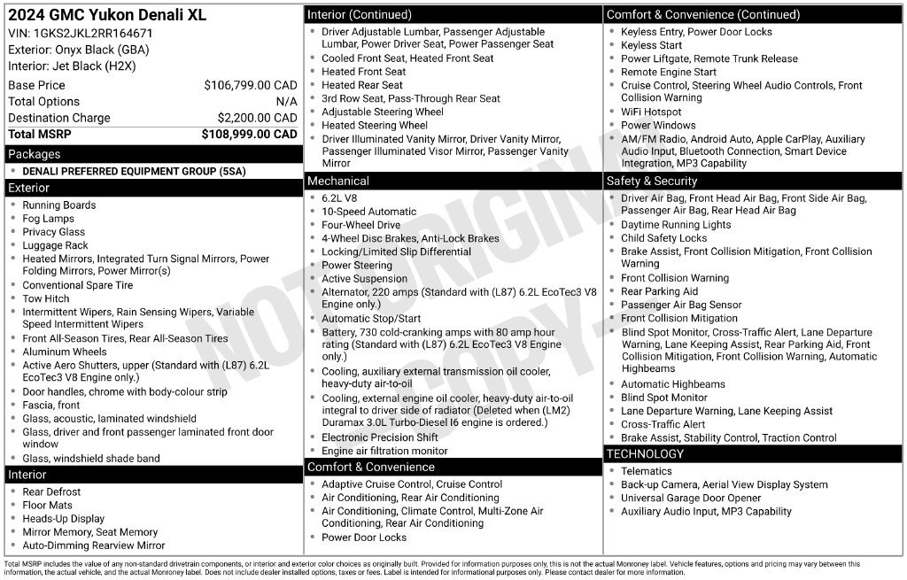 Used 2024 GMC Yukon XL Denali AWD/4WD image 2