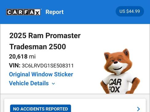 Used 2025 RAM ProMaster 2500 FWD image 3