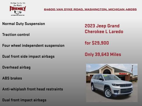 Used 2023 Jeep Grand Cherokee L Laredo w/ Luxury Tech Group I AWD/4WD image 20