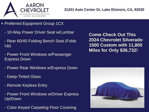 Used 2024 Chevrolet Silverado 1500 Custom w/ LPO, Dark Essentials Package image 5