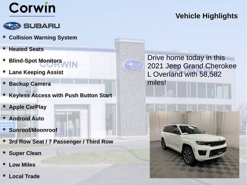 Used 2021 Jeep Grand Cherokee L Overland w/ Advanced Protech Group III AWD/4WD image 6