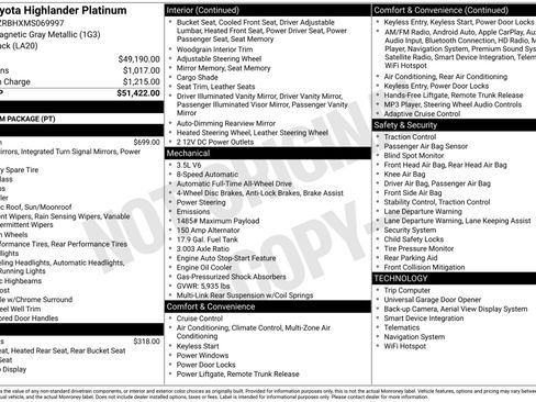 Used 2021 Toyota Highlander Platinum image 3
