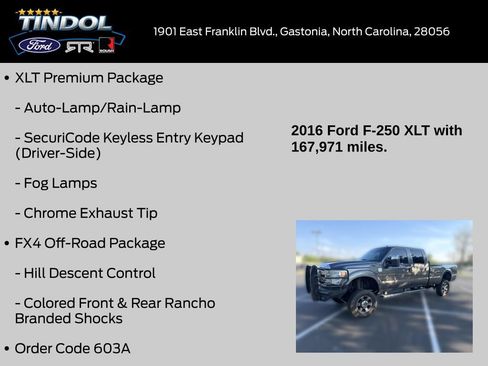 Used 2016 Ford F250 XLT w/ XLT Premium Package AWD/4WD image 13