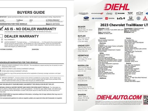Used 2023 Chevrolet TrailBlazer LT AWD/4WD image 35