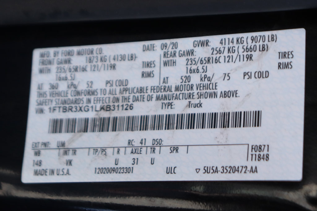 Used 2020 Ford Transit 250 148 High Roof Extended w/ Load Area Protection Package RWD image 43