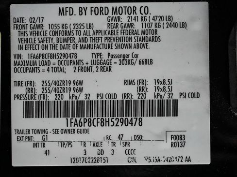 Used 2017 Ford Mustang GT Premium w/ Equipment Group 401A RWD image 52