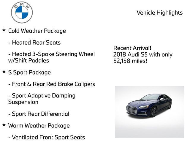 Used 2018 Audi S5 Premium Plus AWD/4WD image 3