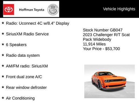 Used 2023 Dodge Challenger R/T Scat Pack RWD image 20