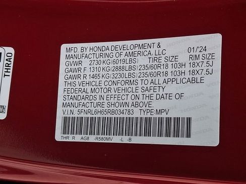 Certified 2024 Honda Odyssey EX-L image 26