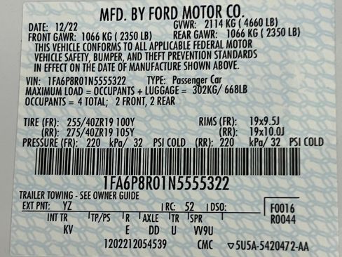 Used 2022 Ford Mustang Mach 1 w/ Equipment Group 700A image 36