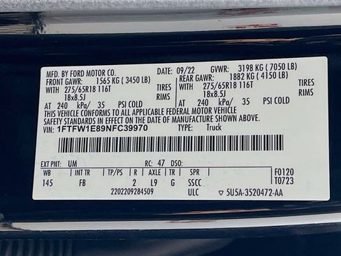 Used 2022 Ford F150 XLT w/ Equipment Group 302A High AWD/4WD image 28