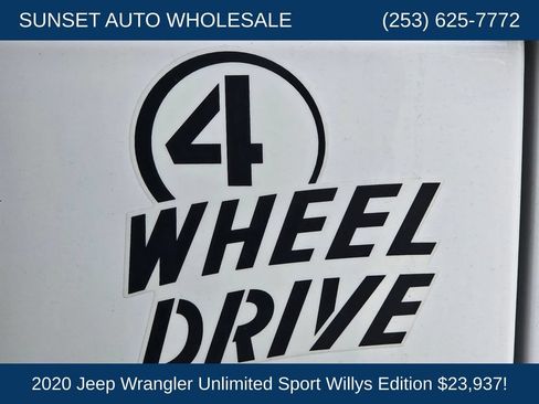 Used 2020 Jeep Wrangler Unlimited Sport AWD/4WD image 26