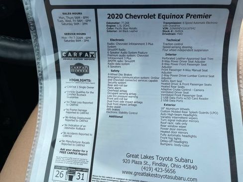 Used 2020 Chevrolet Equinox Premier FWD image 27