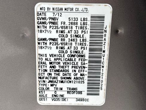 Used 2012 Nissan Murano SV FWD image 41