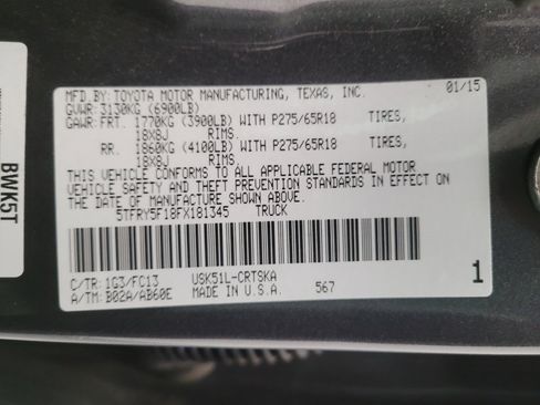Used 2015 Toyota Tundra SR5 w/ SR5 Upgrade Package RWD image 33