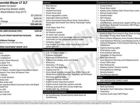 New 2026 Chevrolet Blazer LT w/ LPO, Floor Liner Package image 15