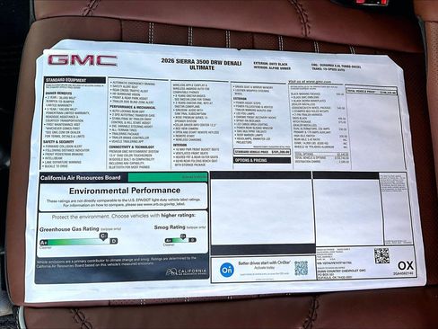 New 2026 GMC Sierra 3500 Denali Ultimate w/ LPO, Black Badging Package image 14