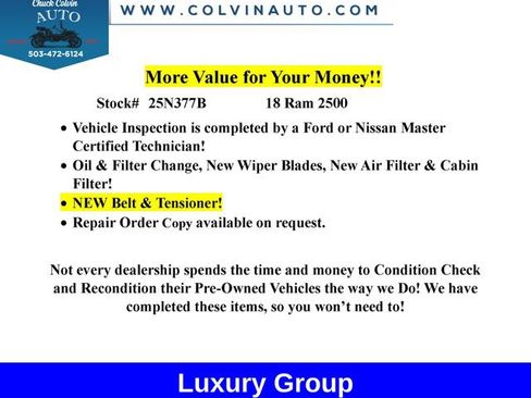 Used 2018 RAM 2500 Big Horn image 2