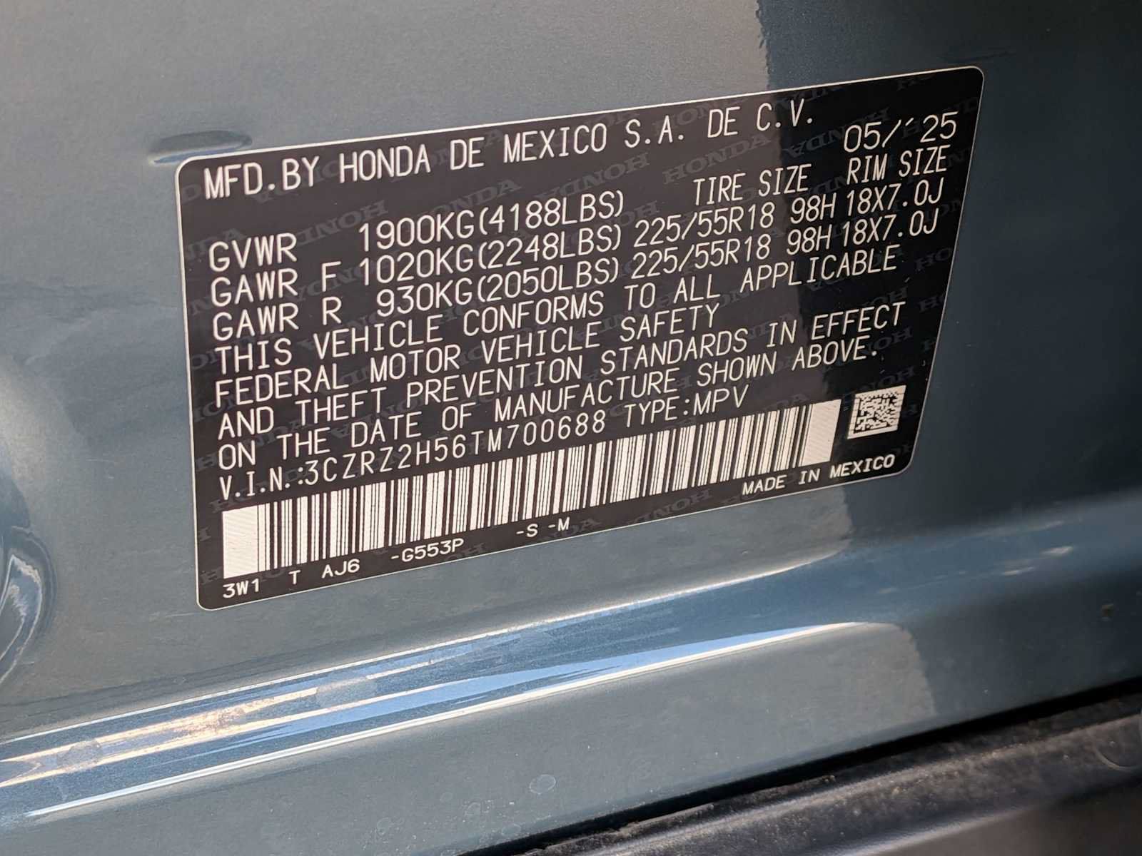 Certified 2026 Honda HR-V Sport image 30