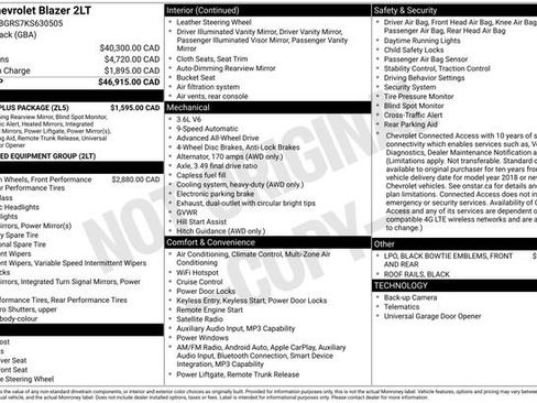 Used 2019 Chevrolet Blazer LT w/ Blazer Plus Package image 1