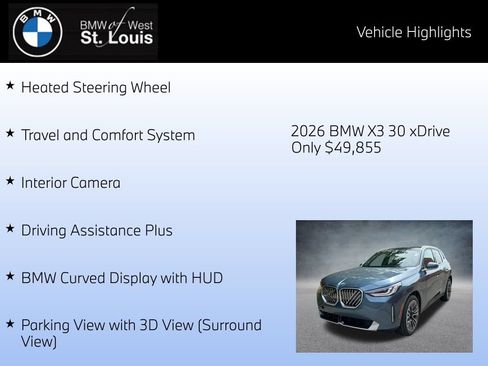 Used 2026 BMW X3 xDrive30i AWD/4WD image 23