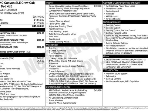 Used 2020 GMC Canyon SLE w/ Elevation Edition image 7