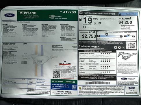 New 2025 Ford Mustang GT Premium w/ 60th Anniversary Package RWD image 13