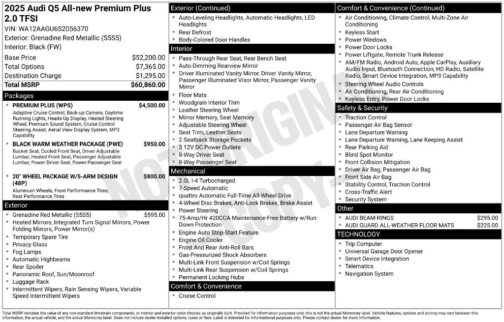 Certified 2025 Audi Q5 Premium w/ Premium Plus AWD/4WD image 6