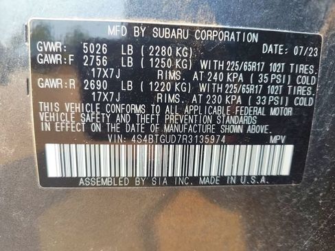 Certified 2024 Subaru Outback Wilderness AWD/4WD image 34