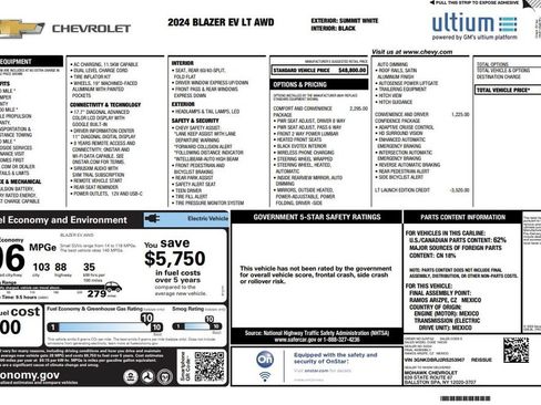Used 2024 Chevrolet Blazer EV LT AWD/4WD image 2