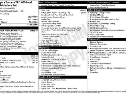 Used 2024 Toyota Tacoma TRD Off-Road w/ TRD Off Road Premium Package AWD/4WD image 8