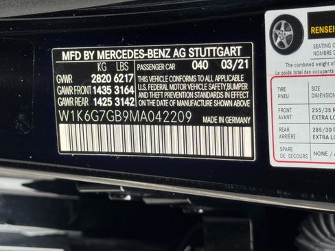 Used 2021 Mercedes-Benz S 580 4MATIC Sedan w/ AMG Line image 52
