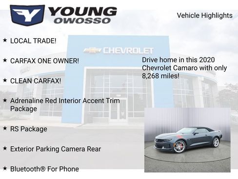 Certified 2020 Chevrolet Camaro LT w/ RS Package image 8