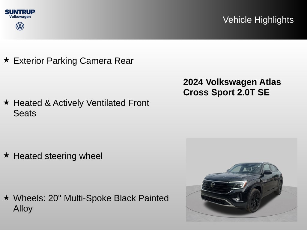 Used 2024 Volkswagen Atlas Cross Sport SE w/ Panoramic Sunroof Package AWD/4WD image 16