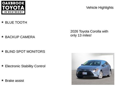 Certified 2026 Toyota Corolla LE FWD image 6